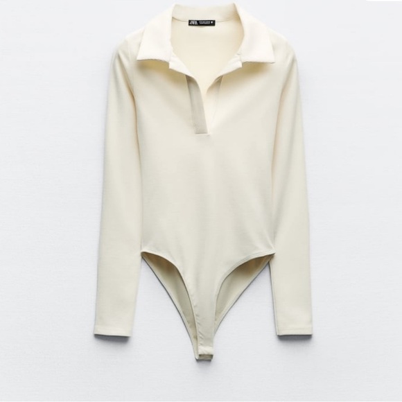 Zara polo collar long sleeve bodysuit - Picture 1 of 5